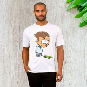 Camiseta Cientista triste com experimento quebrado
