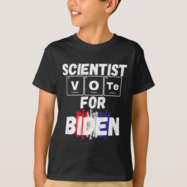 Camiseta Cientista Vota Biden (Frente)