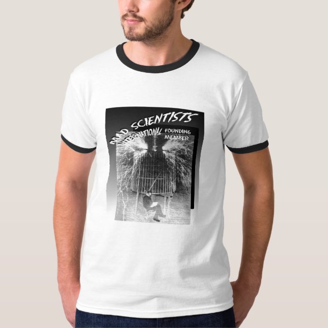 Camiseta Cientistas loucos Tesla Internacional-Nicola (Frente)