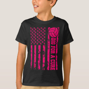 Camiseta Cig Para Um Cancer De Mama Curto Volleybyll Pink A