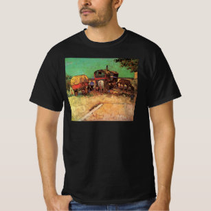 Camiseta Ciganos com caravanas por Vincent van Gogh