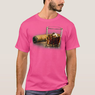 Camiseta Cigar And Bourbon Great For Cigar Lounge Lovers
