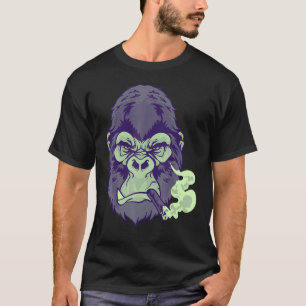 Camiseta Cigarro Média Mint Choc Gorilla Para Caras Noite
