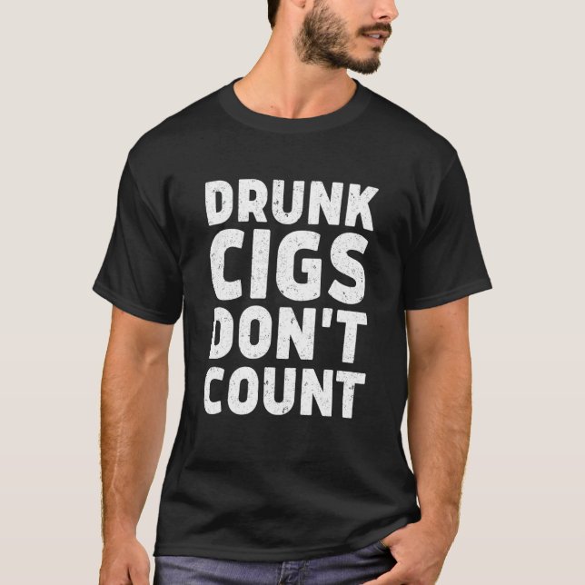 Camiseta Cigarros bebados Não Contam Cigarros 2 (Frente)