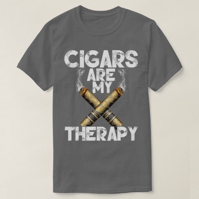 Camiseta Cigarros Engraçados legal São A Minha Terapia (Frente do Design)