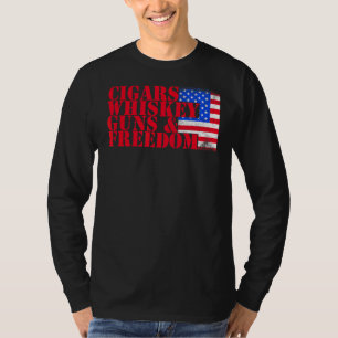 Camiseta Cigarros Patrióticos Sussurram Liberdade