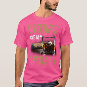 Camiseta Cigarros são meus charutos de terapia para homens