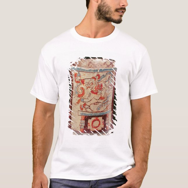 Camiseta Cilíndrico descrevendo uma deidade com ondas do (Frente)