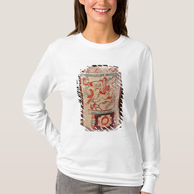 Camiseta Cilíndrico descrevendo uma deidade com ondas do (Frente)