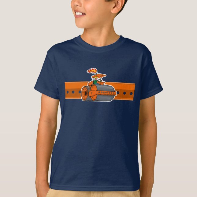 Camiseta Cilindro a vapor laranja (Frente)