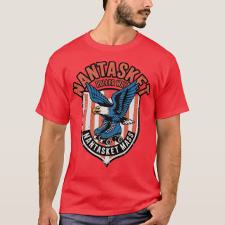 Camiseta Cilindro da Vintagem do Rollerway Nantasket Rastre