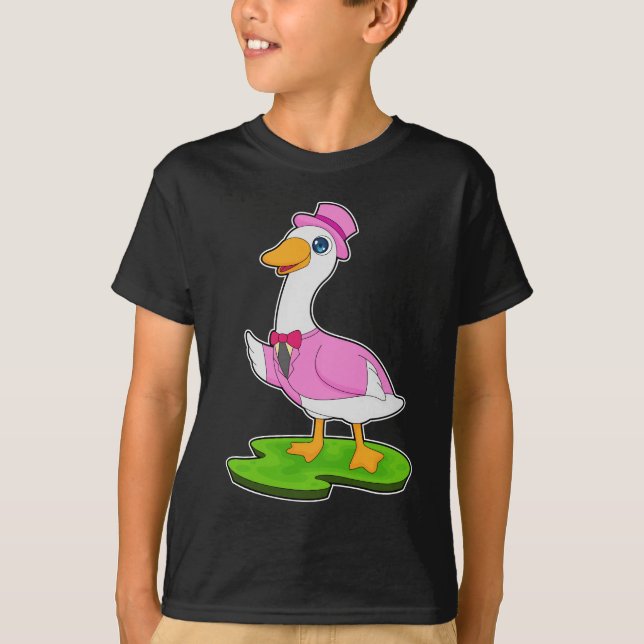 Camiseta Cilindro de Embelezamento de Pato Casamento (Frente)