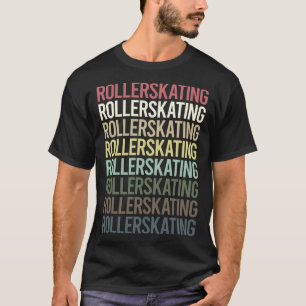 Camiseta Cilindro de Texto Colorido Patinando Skate