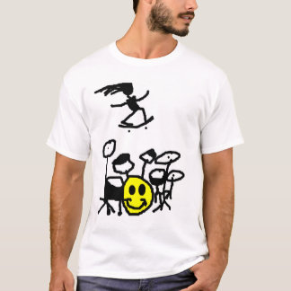 Camiseta Cilindro, skate, sorriso