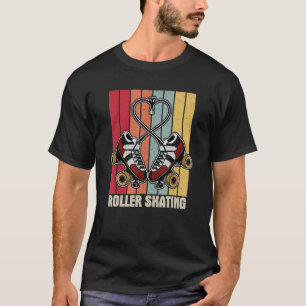 Camiseta Cilindros de patinagem em rolos skate em linha
