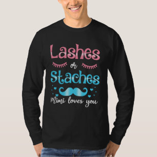Camiseta Cílios Ou Bigodes Mimi Ama Você Revelação de Gêner