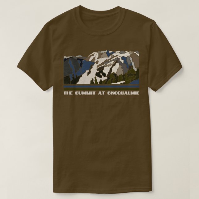 Camiseta Cimeira de Snoqualmie Ski Resort Alpino (Frente do Design)
