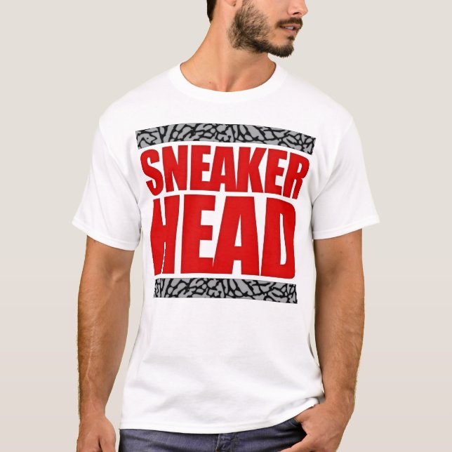 Camiseta Cimento do vermelho do fogo de Sneakerhead (Frente)