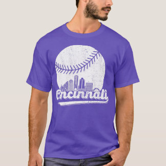 Camiseta Cincinnati Baseball Ohio Skyline City Vintage Game