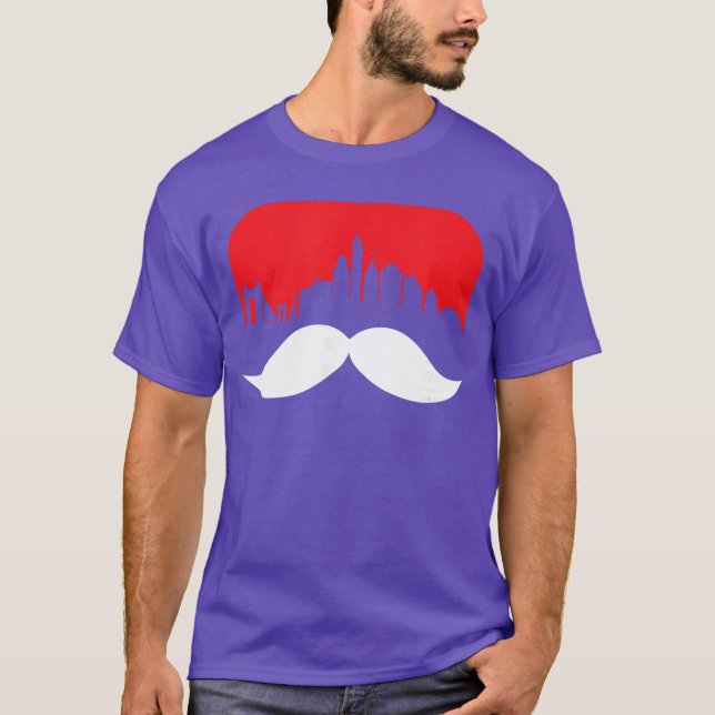 Camiseta Cincinnati Bigode Vermelho Cincinnati Skyline Redl (Frente)