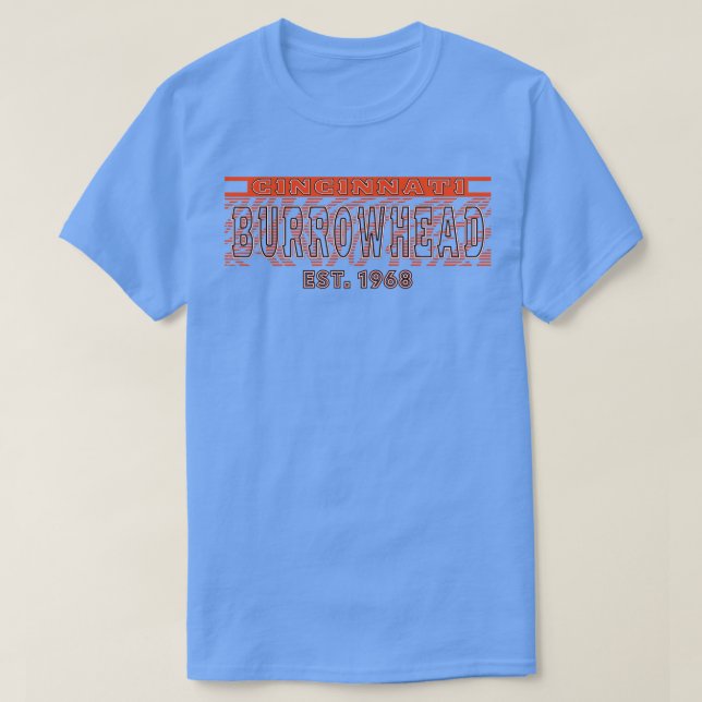 Camiseta Cincinnati Est1968 Burrowhead (Frente do Design)