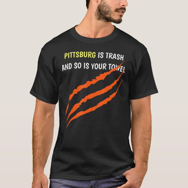 Camiseta Cincinnati Futebol Pittsburgh é lixo (Frente)