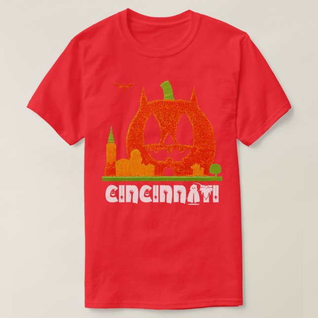 Camiseta Cincinnati Halloween (Frente do Design)