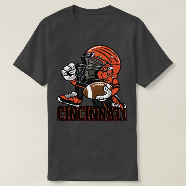 Camiseta Cincinnati Helmet Mascot (Frente do Design)