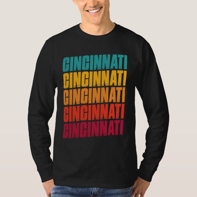Camiseta Cincinnati Ohio Souvenir  Retro Vintage Cincinnati (Frente)