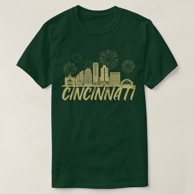Camiseta Cincinnati Skyline Pnc Tower (Frente do Design)