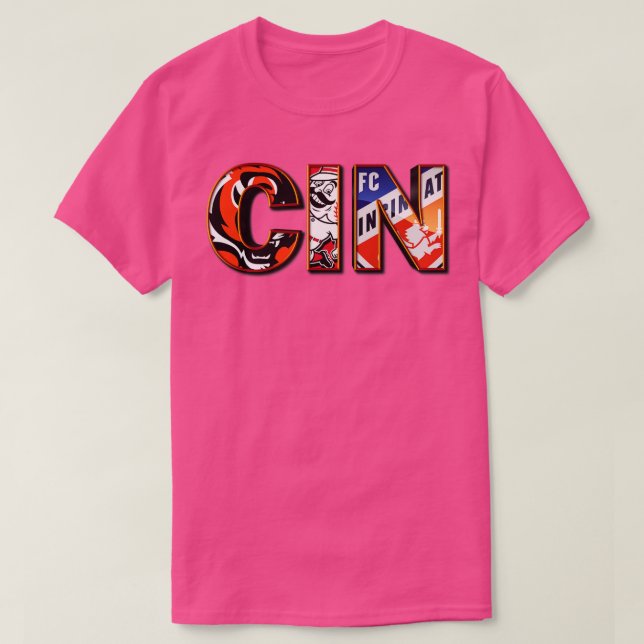 Camiseta Cincinnati Sports CIN Teams (Frente do Design)