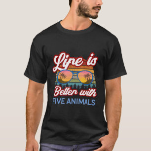 Camiseta Cinco Animais Shaolin Sunset Life É Melhor