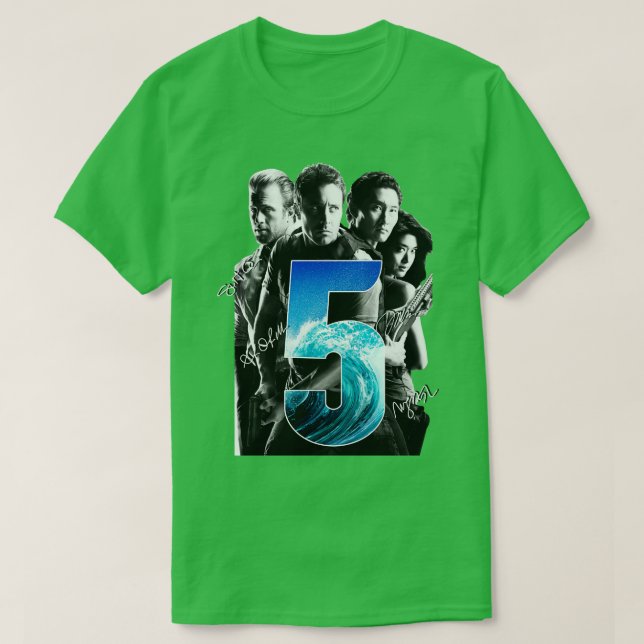 Camiseta Cinco assinaturas Casts Tv Show TShirt (Frente do Design)