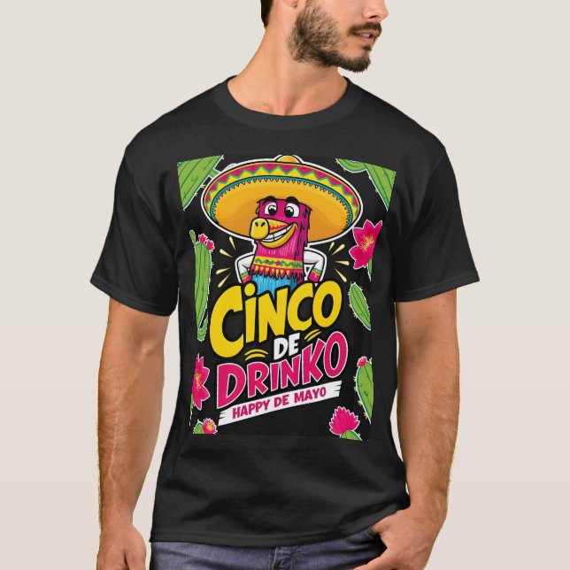 Camiseta Cinco de Beber Happy de Mayo (Frente)