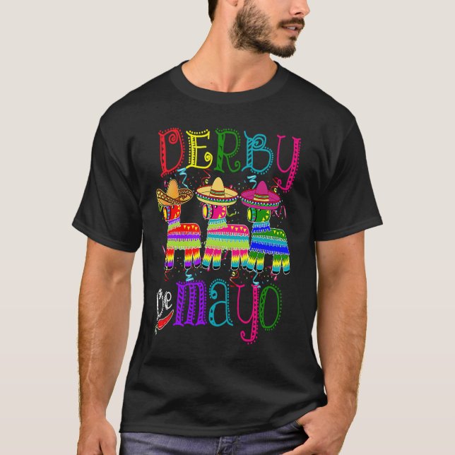 Camiseta Cinco De Derby Kentucky Corrida de Cavalos   Mexic (Frente)