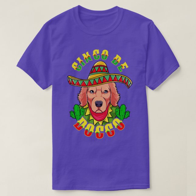 Camiseta Cinco de Doggo Funny Labrador Cão para Cinco de ma (Frente do Design)