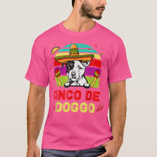 Camiseta Cinco de Doggo Hilarious Pit Bull Dog para Cinco