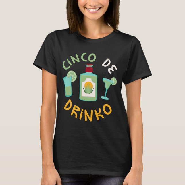 Camiseta Cinco De Drinko Cinco De Mayo (Frente)