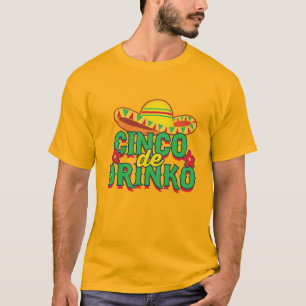 Camiseta Cinco de Drinko Fiesta Sombrero