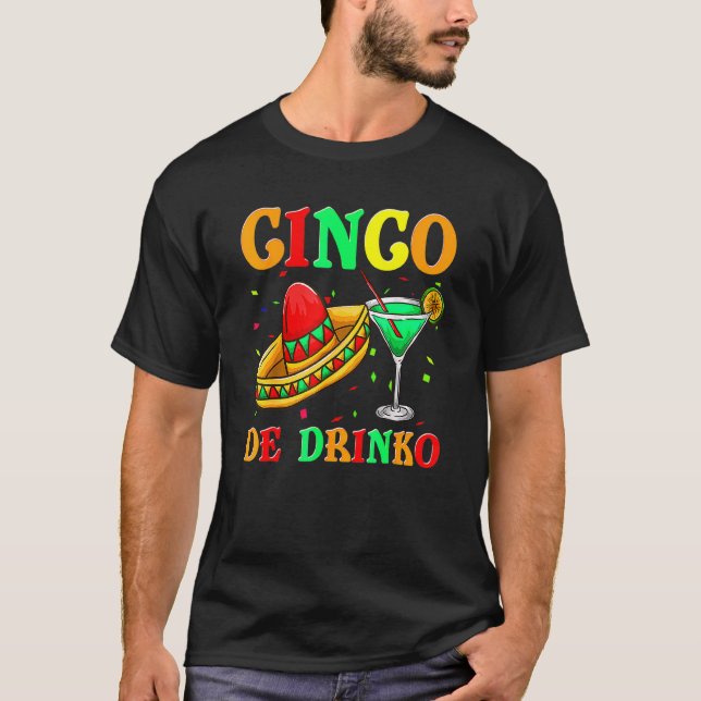 Camiseta Cinco De Drinko Fiesta Women Sombrero Tequila (Frente)
