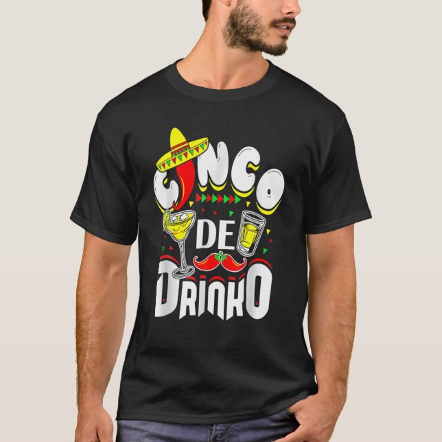 Camiseta Cinco De Drinko Funny Mexican Cinco De Mayo Drinki (Frente)