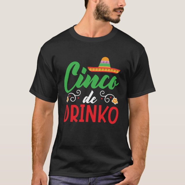 Camiseta Cinco De Drinko México Festival Mexicano Cinco M (Frente)