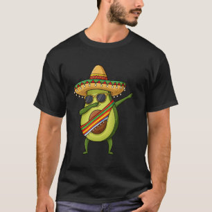 Camiseta Cinco De Maio Avocado Dabbing Poncho Sombrero Mexi