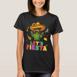 Camiseta Cinco de maio cacto mexicano engraçado vamos festa