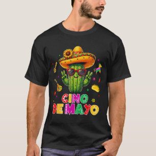Camiseta Cinco de maio cacto mexicano engraçado vamos feste