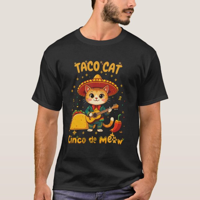 Camiseta Cinco de maio Estilo Mexicano com o Cinco do Taco  (Frente)
