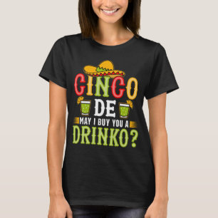 Camiseta Cinco de maio posso comprá-lo uma bebida cinco de