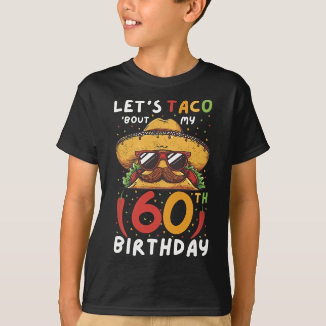 Camiseta Cinco de Mayo 60º aniversário Taco idade 60 Bi mex (Frente)
