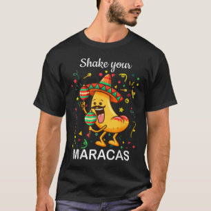 Camiseta Cinco De Mayo Agita Sua Maracas Nachos Mexicanos P