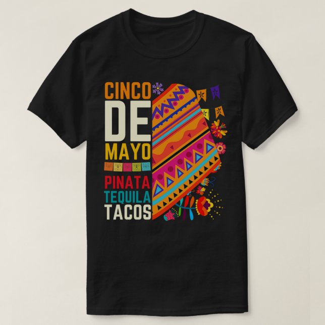 Camiseta Cinco de mayo amantes (Frente do Design)